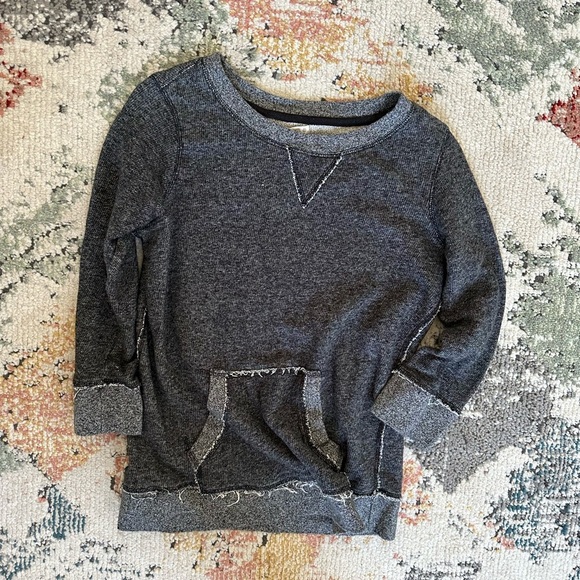 Ruff Hewn Women’s Distressed Gray 100% Cotton Pullover Shirt Size Medium m - Picture 2 of 10